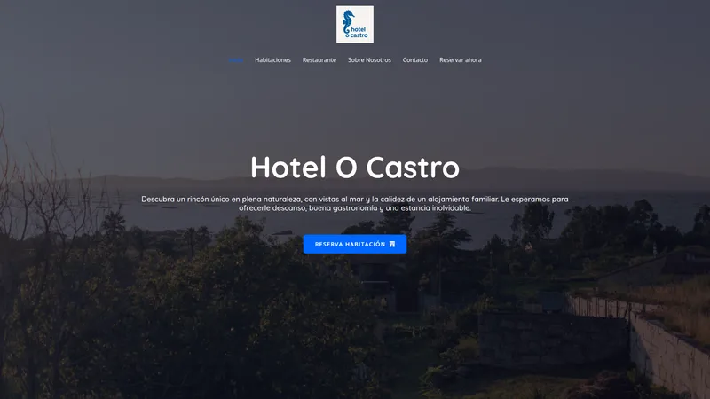 Desarrollo web para negocio local en Galicia - Hotel O Castro, O Grove